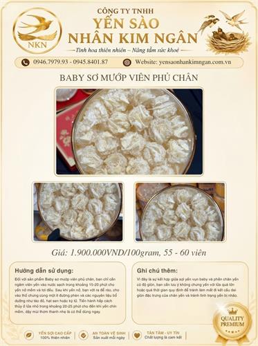 Baby sơ mướp viên phủ chân (55 - 60 viên)